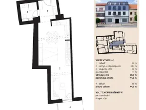 Pronájem bytu 1+kk, Bystřice nad Pernštejnem, Masarykovo náměstí, 41 m2