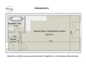 Prodej bytu 1+kk, Zeleneč, Čsl. armády, 37 m2