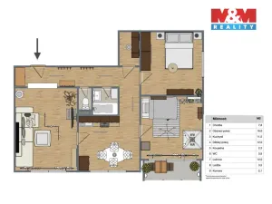 Prodej bytu 3+1, Jirkov, Krušnohorská, 66 m2