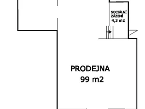 Pronájem obchodního prostoru, Děčín, Prokopa Holého, 99 m2