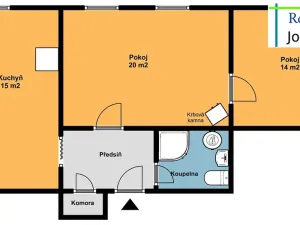 Pronájem bytu 2+1, Liberec, Na Srázu, 52 m2