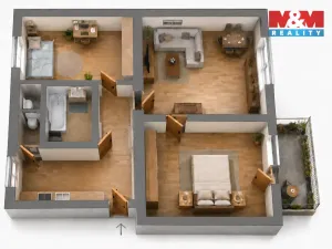 Prodej bytu 3+1, Horní Slavkov, Dlouhá, 63 m2
