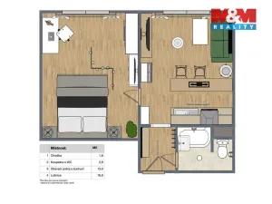 Prodej bytu 1+1, Cheb, Boženy Němcové, 36 m2