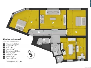 Prodej bytu 3+1, Kladno, Rooseveltova, 107 m2