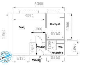Pronájem bytu 1+1, Přerov, Teličkova, 32 m2