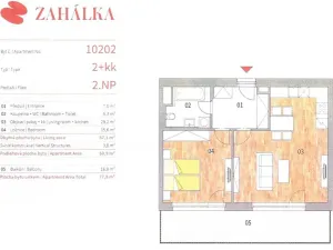 Pronájem bytu 2+kk, Praha - Modřany, Mezi vodami, 61 m2
