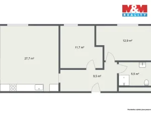 Pronájem bytu 3+kk, Karlovy Vary - Bohatice, Dubová, 67 m2