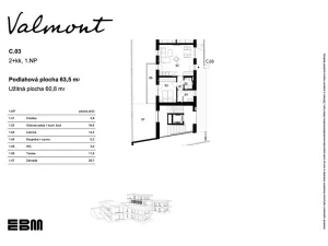 Prodej bytu 2+kk, Doksy, Lázeňský vrch, 64 m2