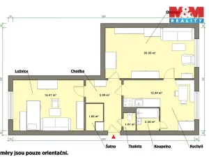 Prodej bytu 2+1, Mariánské Lázně - Úšovice, Hroznatova, 60 m2