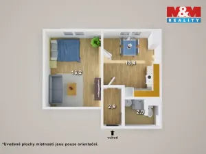 Prodej bytu 1+1, Ústí nad Labem - Neštěmice, Na Výšině, 35 m2