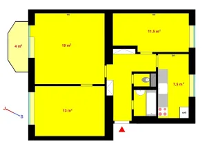 Pronájem bytu 3+1, Havlíčkův Brod, U Pekárny, 63 m2