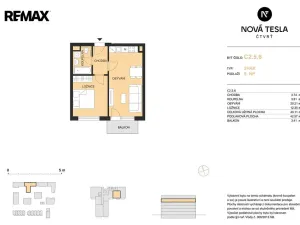 Pronájem bytu 2+kk, Pardubice - Pardubičky, Východní, 40 m2