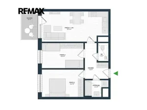Pronájem bytu 3+kk, Praha - Hostivař, Nurmiho, 63 m2