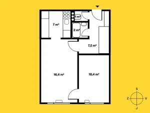 Prodej bytu 2+kk, Praha - Stodůlky, Klukovická, 44 m2
