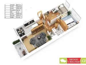 Pronájem bytu 3+1, Praha - Háje, Květnového vítězství, 77 m2