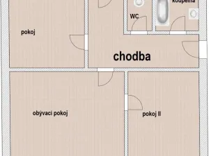 Prodej bytu 3+1, Pardubice, U Háje, 65 m2