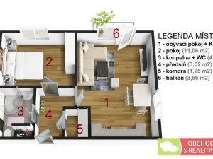 Pronájem bytu 2+kk, Kostelec nad Černými lesy, 44 m2