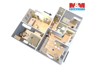 Prodej bytu 4+kk, Milovice - Mladá, Spojovací, 65 m2