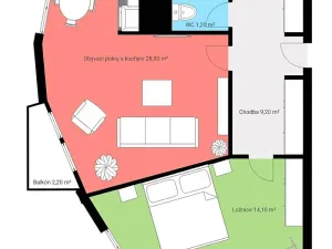 Prodej bytu 2+kk, Jindřichův Hradec, Nušlova, 57 m2