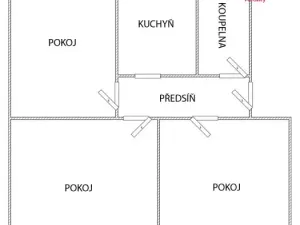 Prodej bytu 3+1, Litvínov - Horní Litvínov, Tyrše a Fügnera, 71 m2