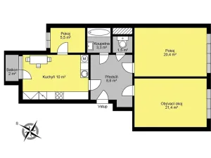 Pronájem bytu 2+1, Brno, Svatopluka Čecha, 74 m2