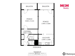 Prodej bytu 2+kk, Ostrava - Bělský Les, Bohumíra Četyny, 52 m2