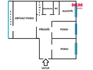 Prodej bytu 3+1, Třinec - Lyžbice, kpt. Nálepky, 68 m2
