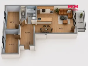 Prodej bytu 3+kk, Praha - Čakovice, Theinova, 91 m2