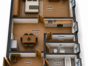 Prodej bytu 2+kk, Praha - Vršovice, Amurská, 38 m2