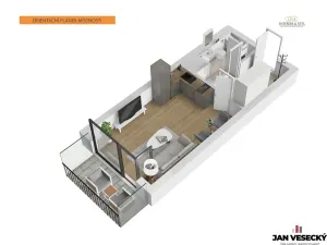 Prodej bytu 1+kk, Plzeň, Železná, 32 m2
