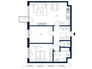 Pronájem bytu 3+kk, Praha - Vysočany, Hindlova, 82 m2