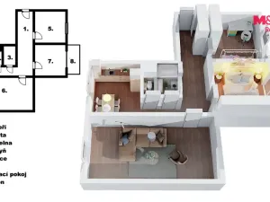 Pronájem bytu 3+1, Rychnov nad Kněžnou, Mírová, 72 m2
