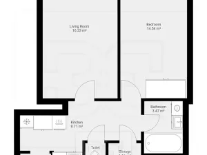 Pronájem bytu 2+1, Praha - Nusle, Na Pankráci, 50 m2