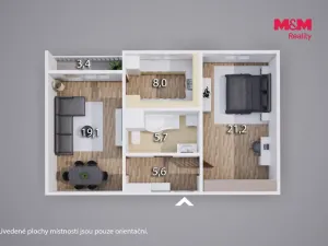 Prodej bytu 2+1, Ústí nad Labem - Střekov, Nová, 62 m2