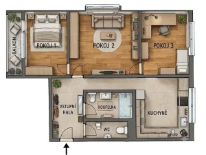 Prodej bytu 3+1, Ostrava, Volgogradská, 55 m2