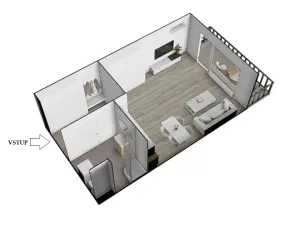 Pronájem bytu 1+kk, Rajhrad, Masarykova, 42 m2