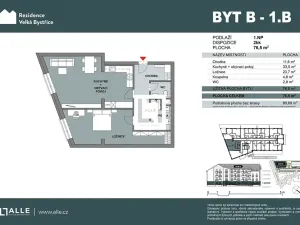 Prodej bytu 2+kk, Velká Bystřice, 77 m2