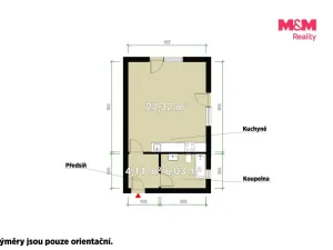 Pronájem bytu 1+kk, Plzeň - Skvrňany, Na Průhonu, 40 m2