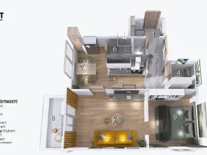 Prodej bytu 2+1, Brno, Mikulčická, 56 m2