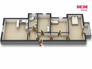 Prodej bytu 4+kk, Mariánské Lázně, Husova, 90 m2