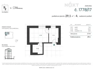 Prodej bytu 2+kk, Praha - Záběhlice, U zákrutu, 27 m2