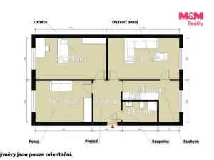 Pronájem bytu 3+1, Mariánské Lázně - Úšovice, Kollárova, 80 m2