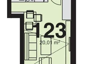Pronájem bytu 1+kk, Chrudim, Podkopanický mlýn, 28 m2