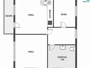 Pronájem bytu 2+kk, Praha - Záběhlice, Mikanova, 52 m2
