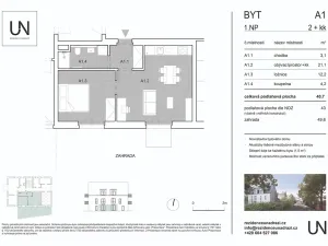 Pronájem bytu 2+kk, Třeboň, Za nádražím, 41 m2