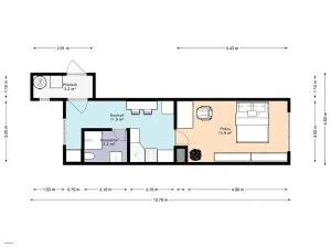 Pronájem bytu 1+1, Praha - Žižkov, Krásova, 32 m2