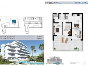 Prodej bytu 3+kk, Pilar de La Horadada, Alicante, Španělsko, 70 m2