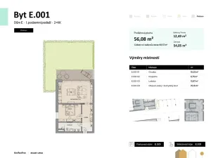 Prodej bytu 2+kk, Černá v Pošumaví, 56 m2