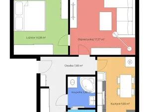 Prodej bytu 2+1, Týn nad Vltavou, Orlická, 54 m2