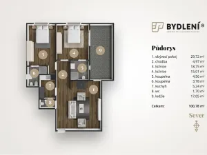 Pronájem bytu 3+kk, Teplice, U Nových lázní, 100 m2